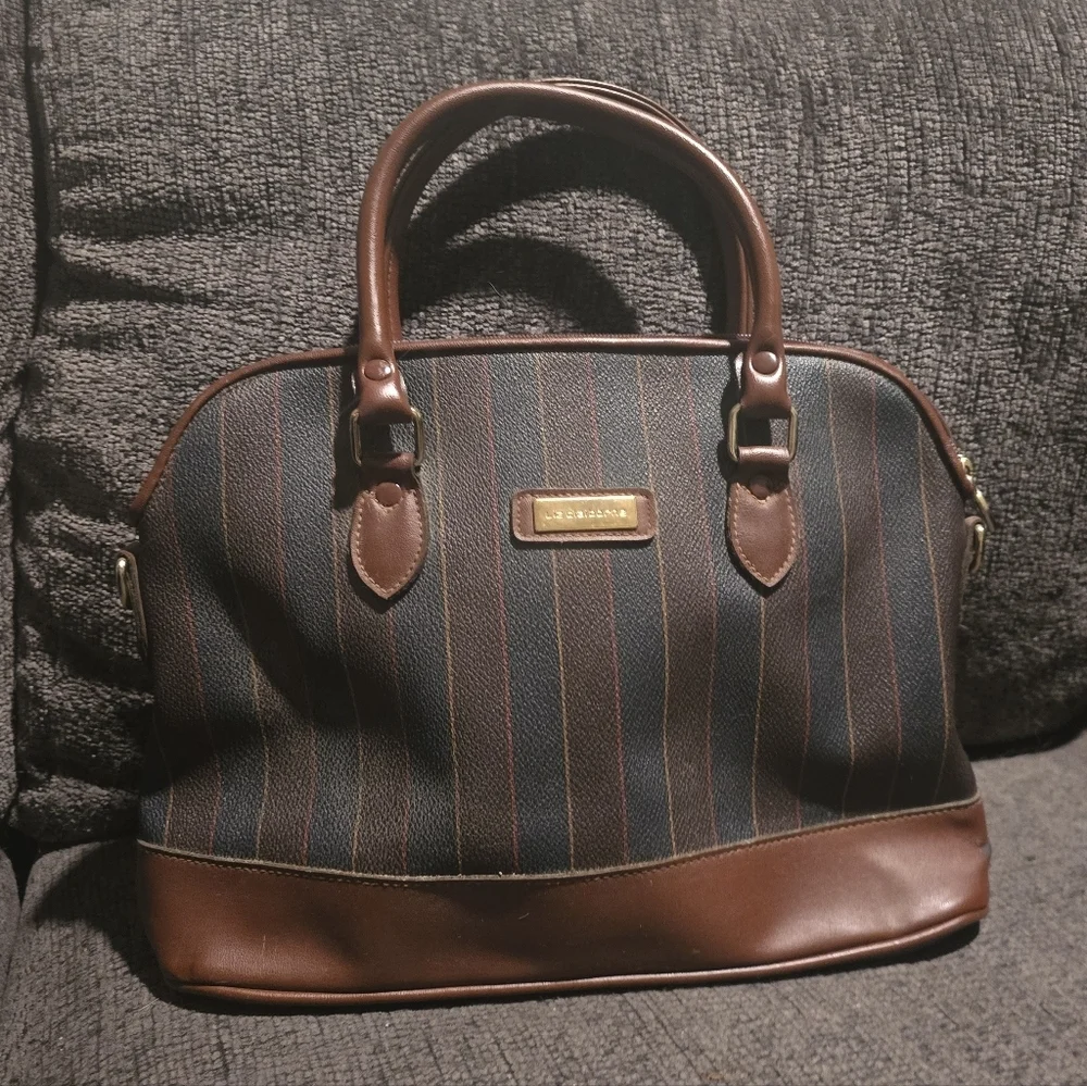 Liz Claiborne | Vintage Striped Satchel Handbag